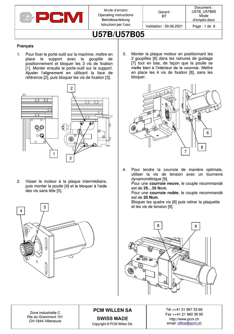 PCM U57B operating instructions