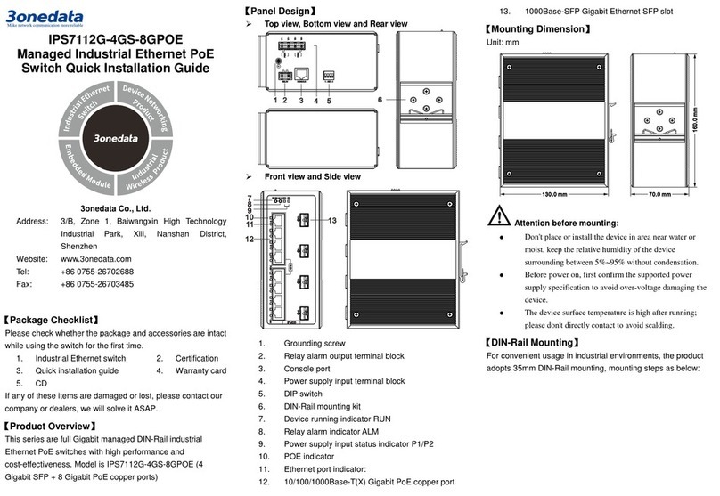 3One data IPS7112G-4GS-8GPOE User manual