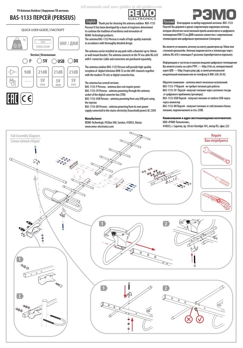 REMO Electronics BAS-1133 Perseus Quick user guide