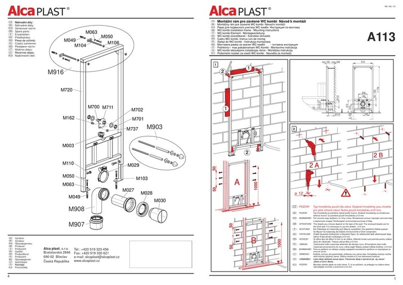Alcaplast A113 Mounting instructions Alcaplast A113 Mounting instructions