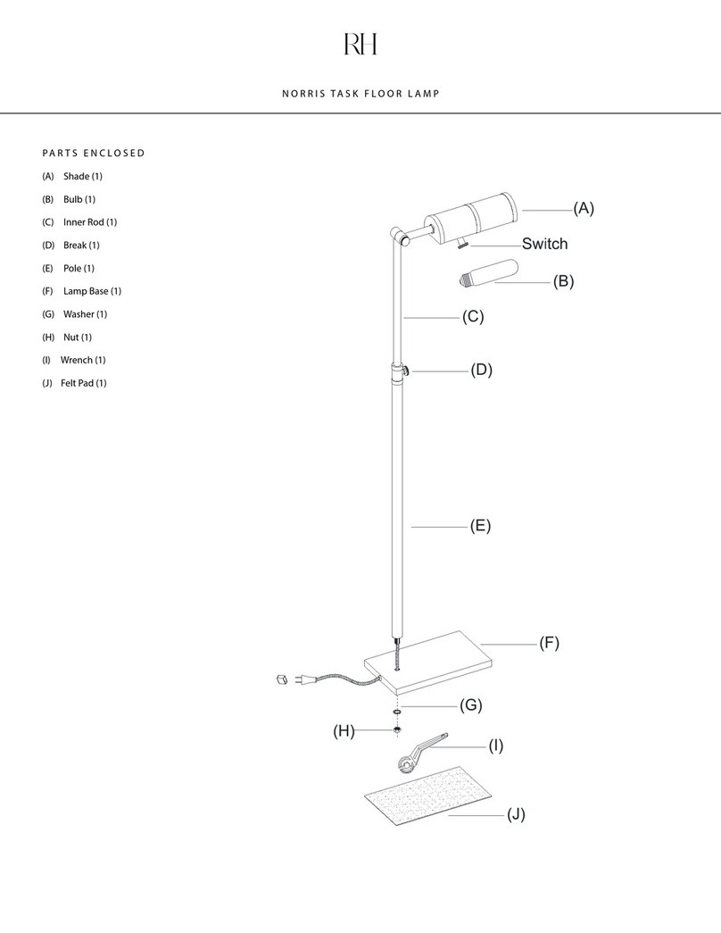 RH NORRIS TASK FLOOR LAMP manual