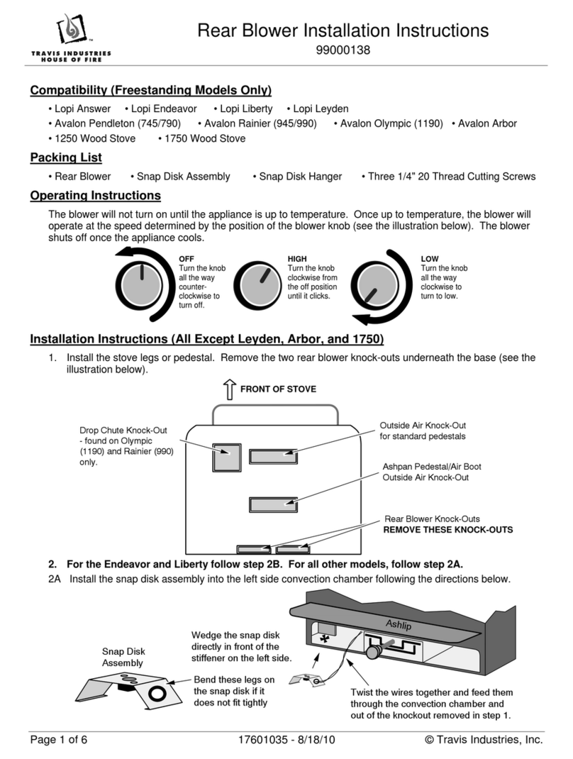 Travis Industries Lopi Answer installation instructions