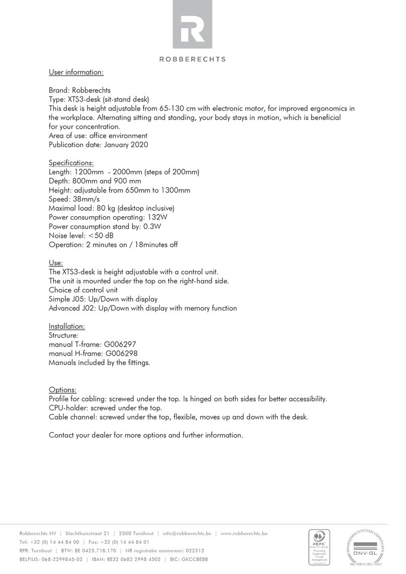 Robberechts XTS3-desk manual