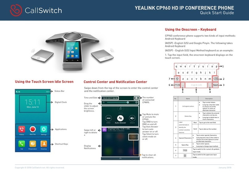 Yealink One Talk CP960 quick start guide