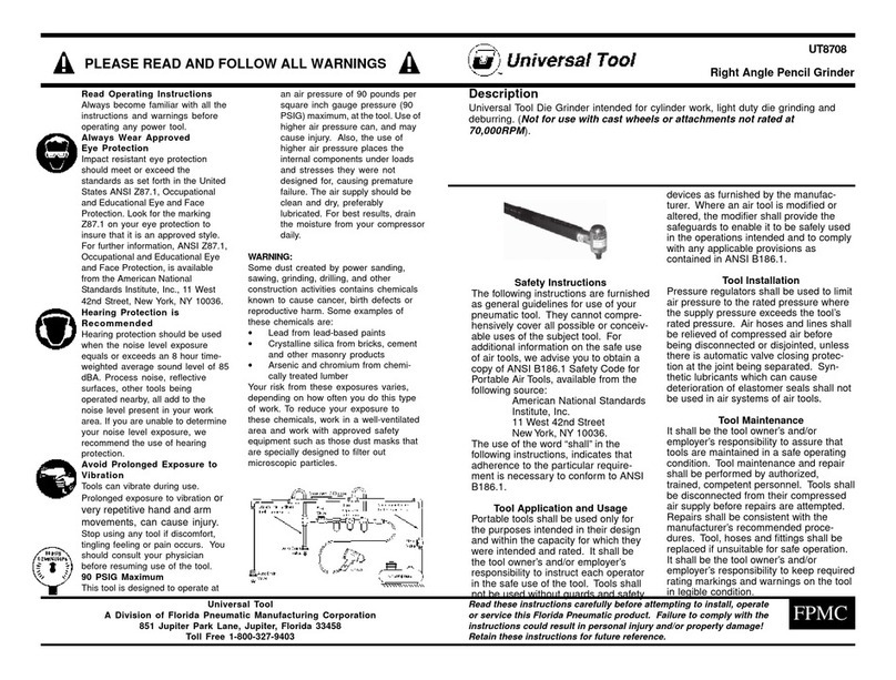 Universal Tool UT8708 User manual
