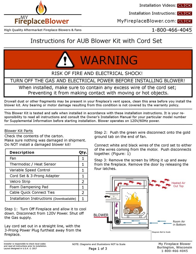 My Fireplace Blower AUB instructions