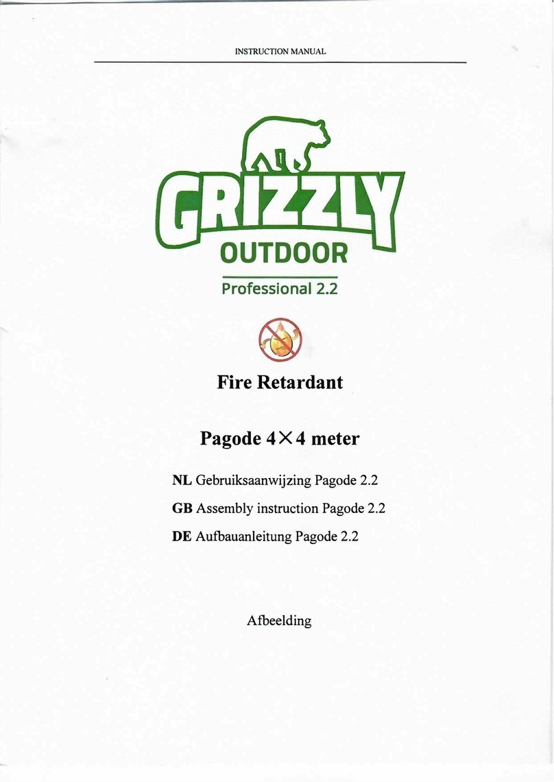 Grizzly Outdoor Pagode 2.2 Assembly instruction