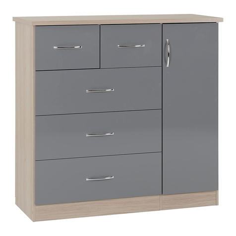 Seconique NEVADA 5 DRAWER LOW WARDROBE Assembly instructions Seconique NEVADA 5 DRAWER LOW WARDROBE Assembly instructions