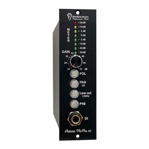Fredenstein Artistic Microphone Preamplifier SE User manual