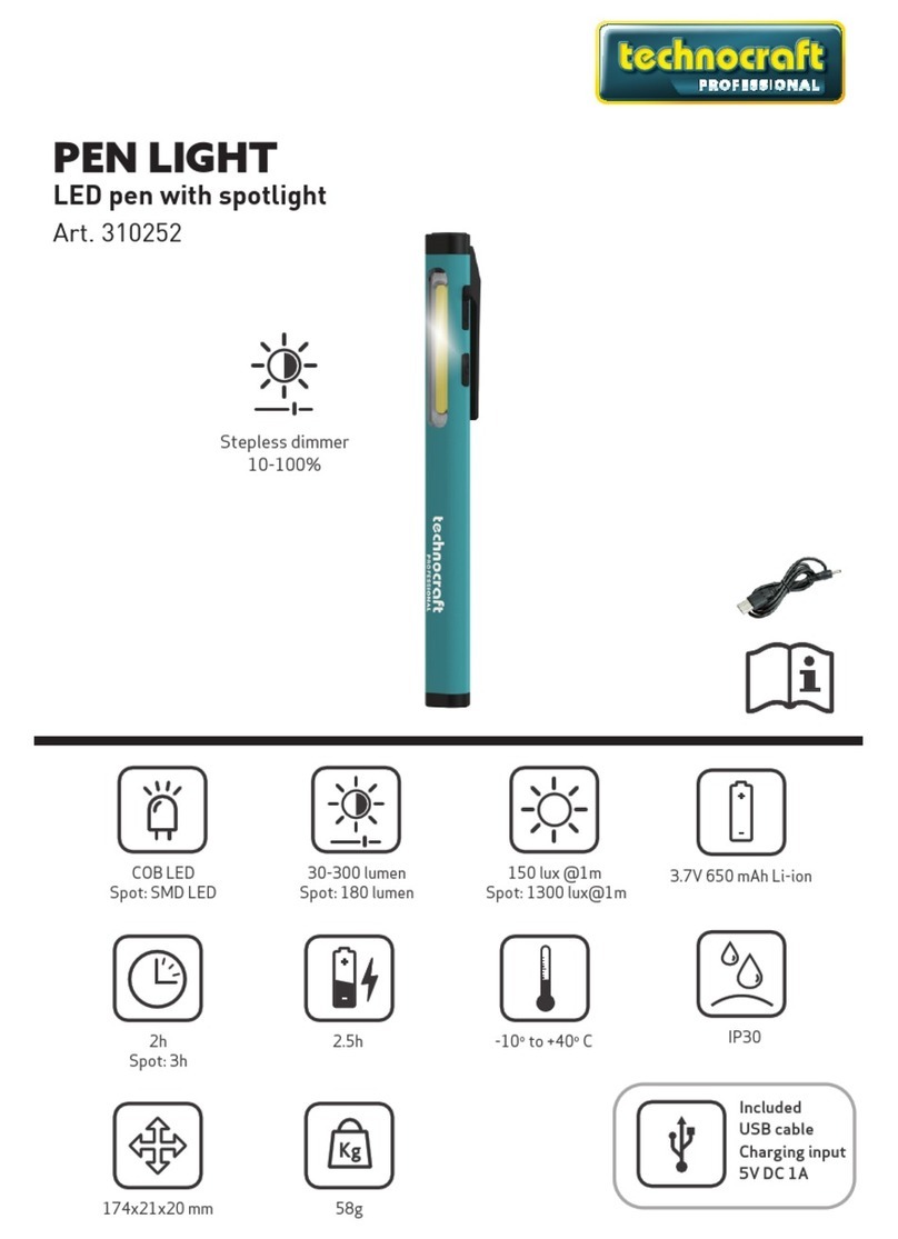 technocraft professional PEN LIGHT manual