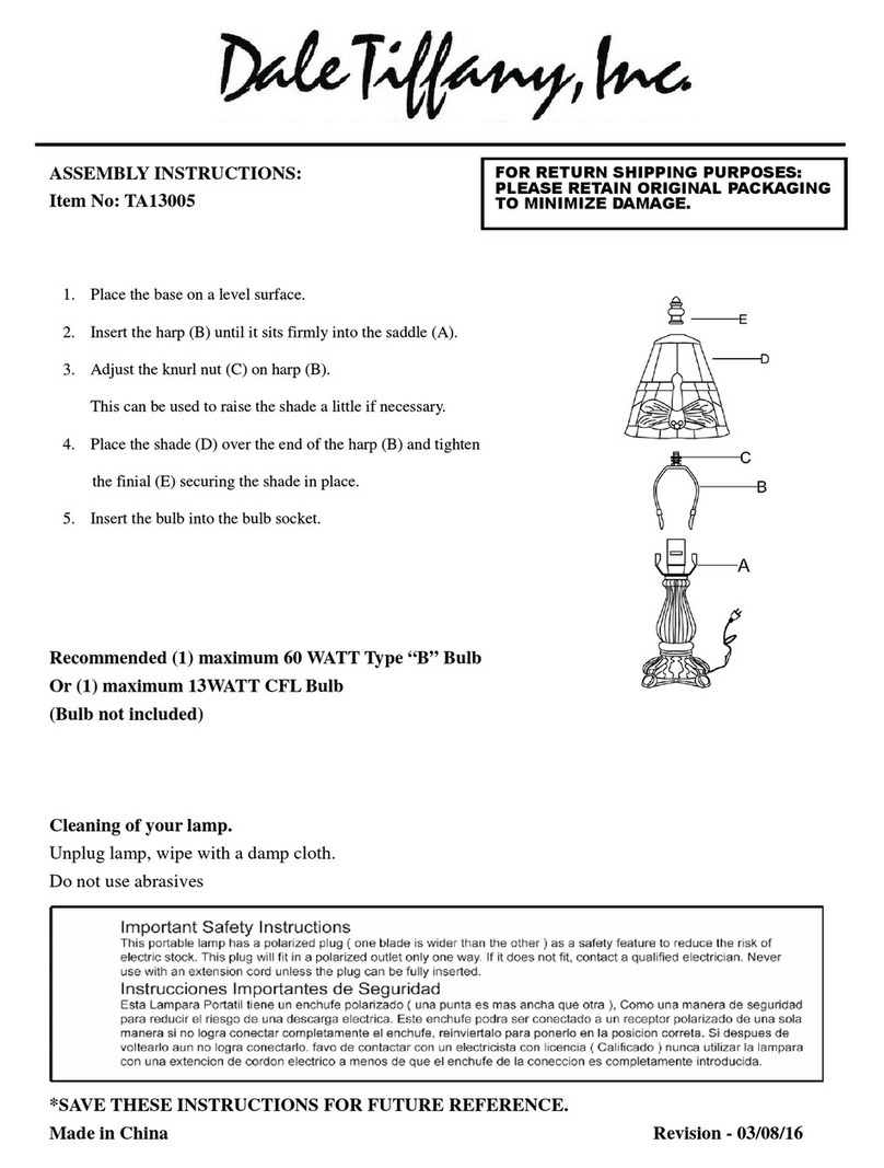 Dale Tiffany TA13005 Assembly instructions