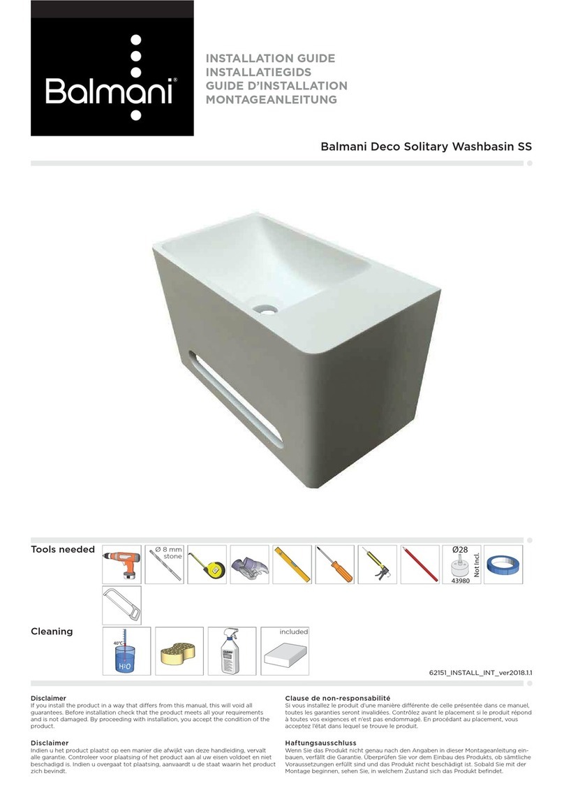 Balmani Deco Solitary Washbasin SS User manual