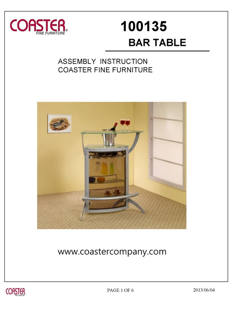 Coaster 100135 Assembly instruction
