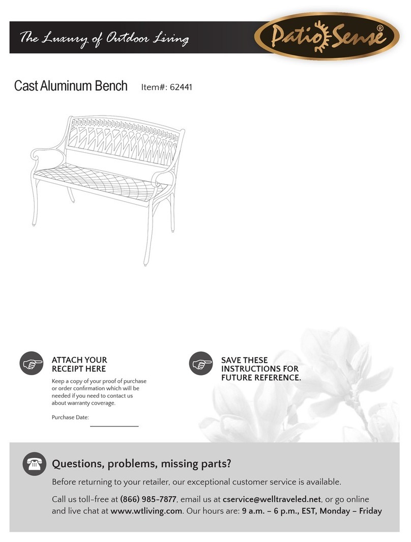 Patio Sense 62441 instructions