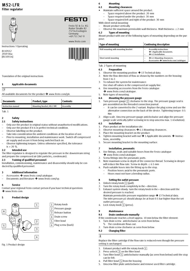Festo MS2-LFR Parts list manual