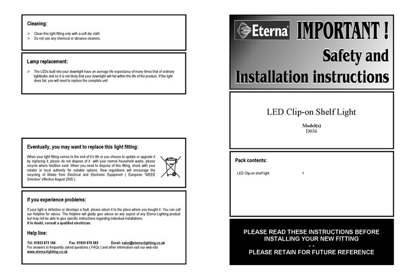 Eterna D036 installation instructions