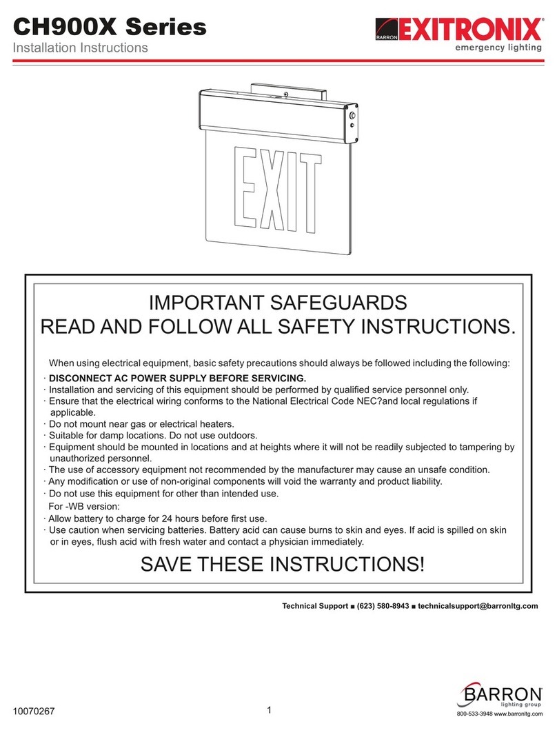 BARRON Exitronix CH900X Series User manual