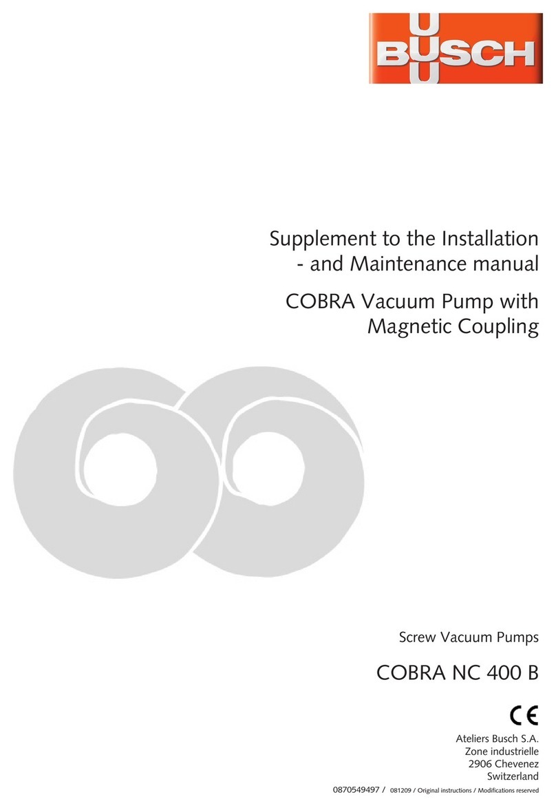 BUSCH COBRA NC 400 B Installation and maintenance manual BUSCH COBRA NC 400 B Installation and maintenance manual