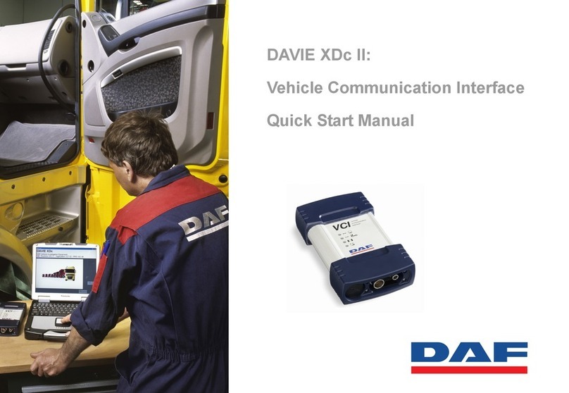 DAF DAVIE XDc II Quick start manual