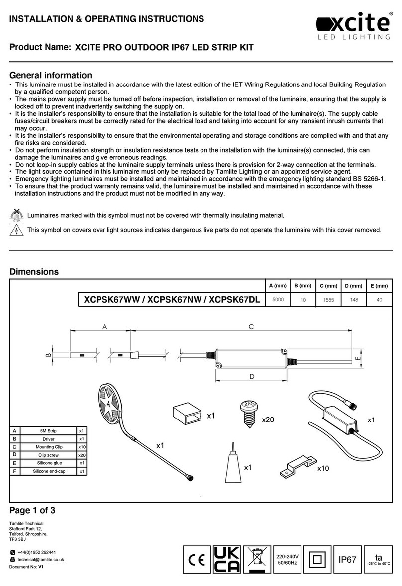X-Cite XCPSK67WW Installation & operating instructions