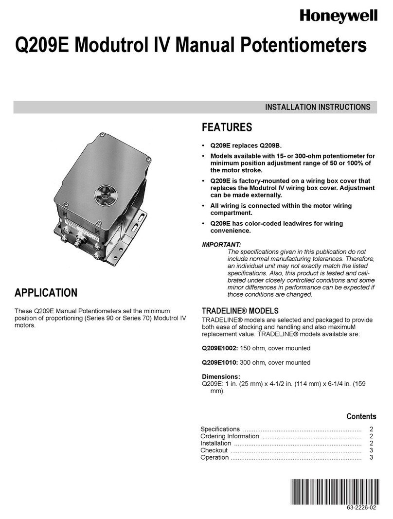 Honeywell Q209E Modutrol IV User manual