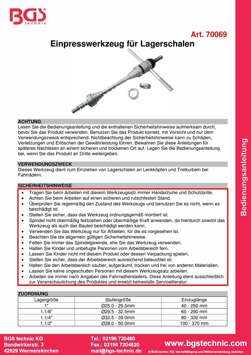 BGS technic 70069 User manual