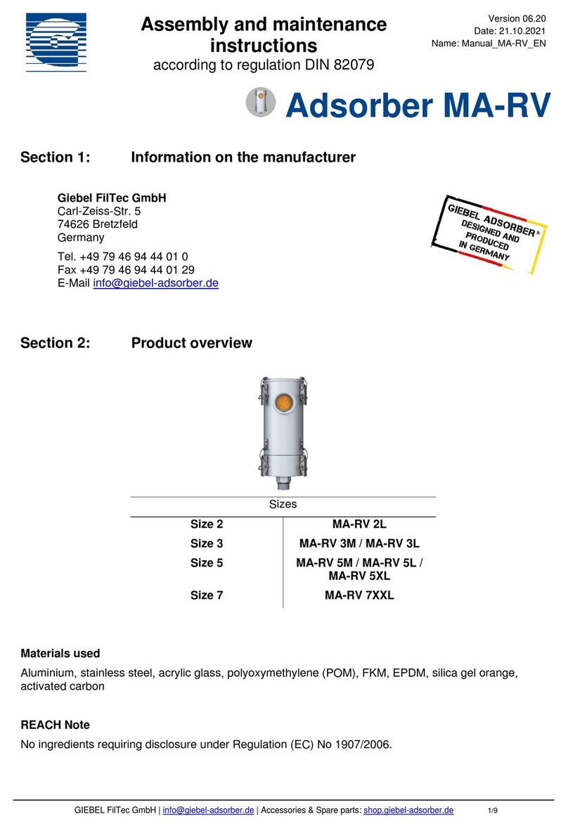 Giebel MA-RV Assembly and maintenance instructions Giebel MA-RV Assembly and maintenance instructions