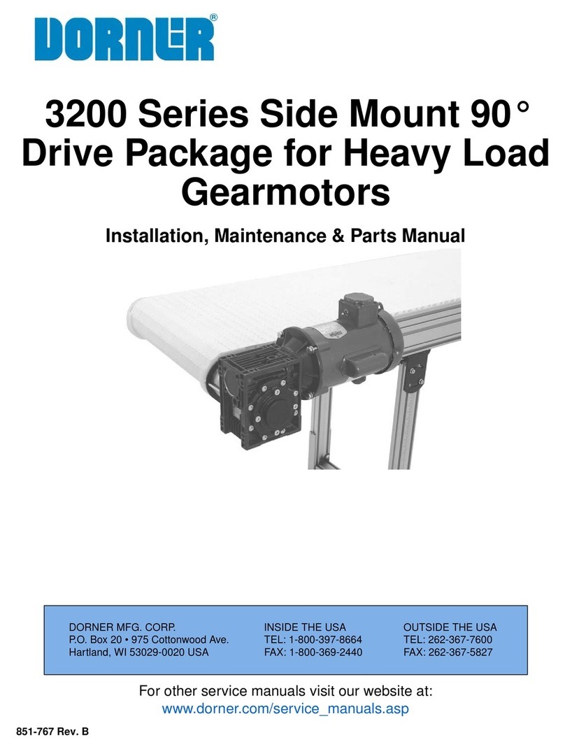 Dorner 3200 Series Installation, maintenance & parts manual Dorner 3200 Series Installation, maintenance & parts manual
