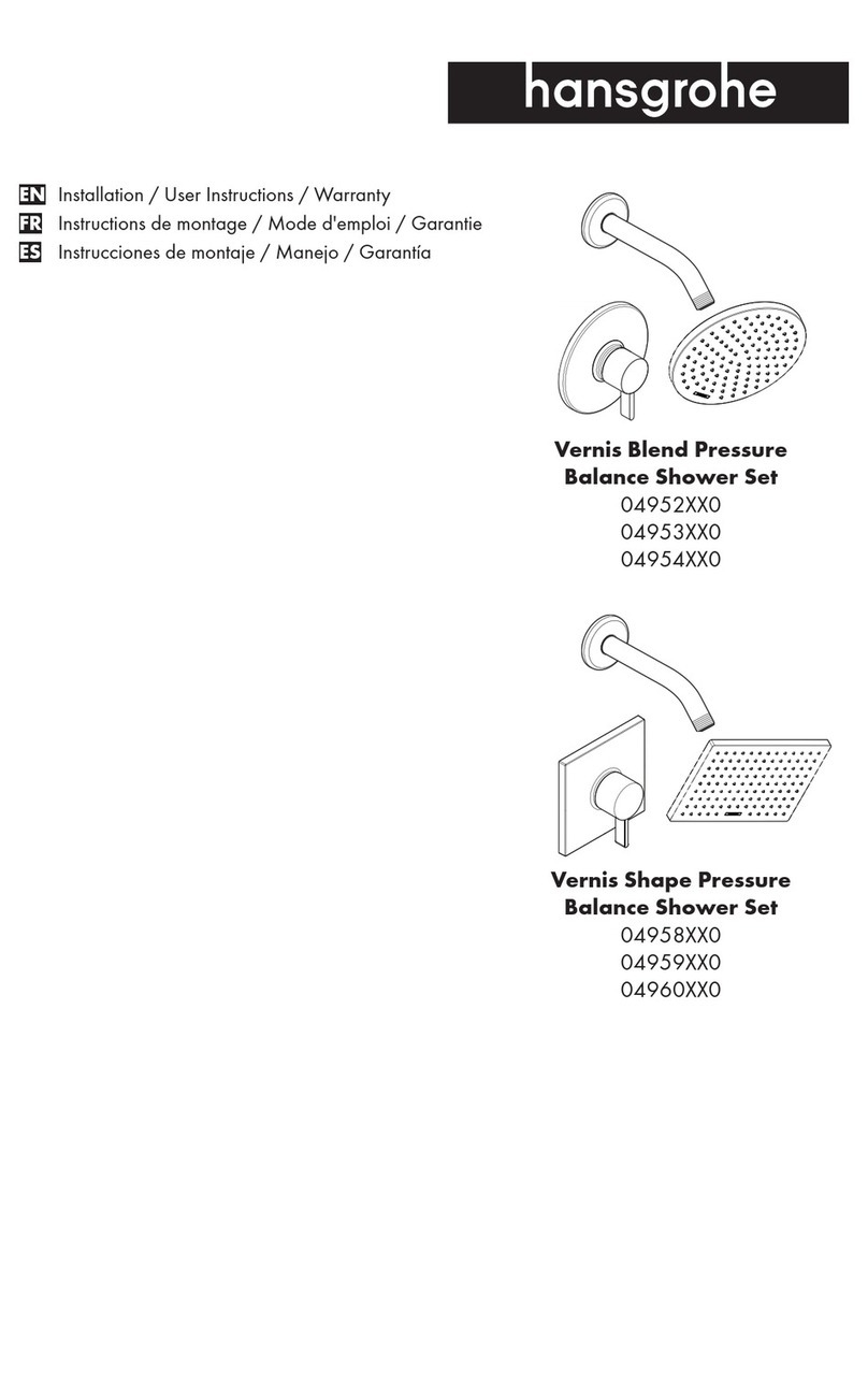 Hans Grohe Vernis Blend Pressure Balance Shower Set 04952 0... User instructions Hans Grohe Vernis Blend Pressure Balance Shower Set 04952 0... User instructions