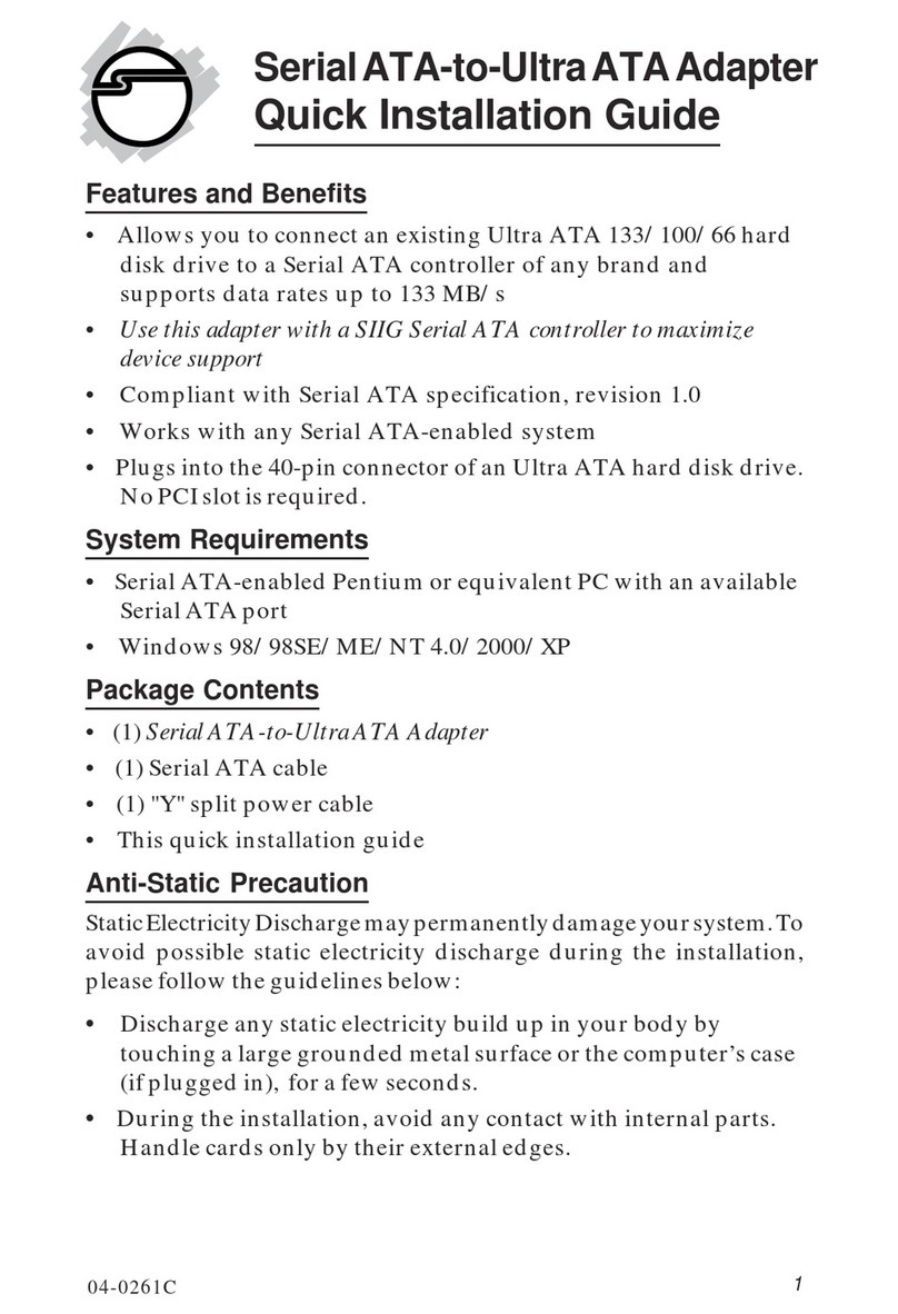 SIIG CN2502 User manual