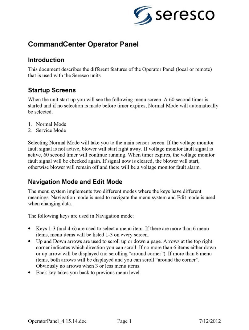 Seresco CommandCenter manual