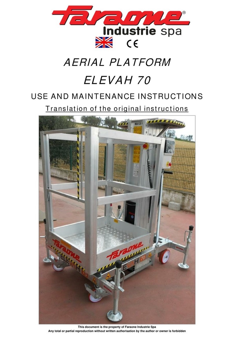 Faraone ELEVAH 70 Use and maintenance instructions