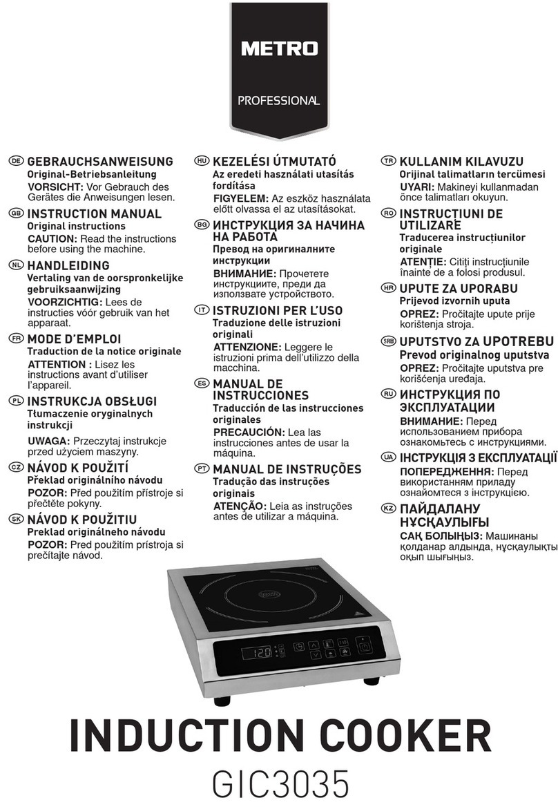 METRO PROFESSIONAL GIC3035 instruction manual