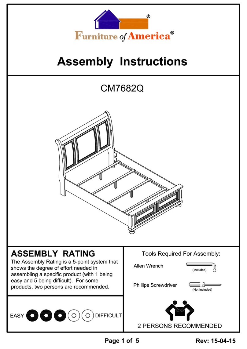 Furniture of America CM7682Q Assembly instructions