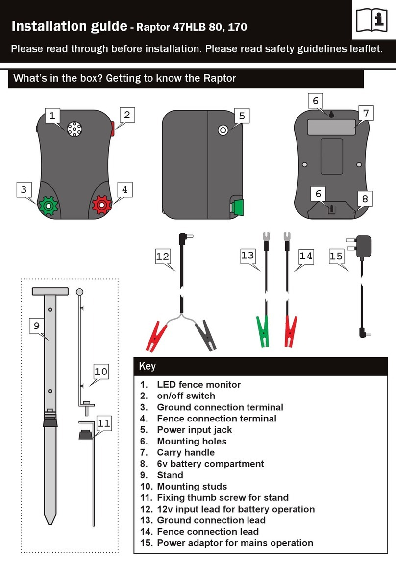 Raptor 47HLB 80 installation guide