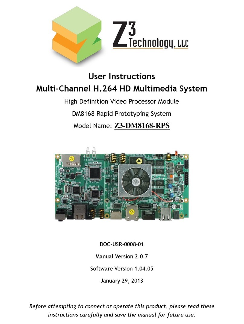 Z3 Technology Z3-DM8168-RPS User instructions