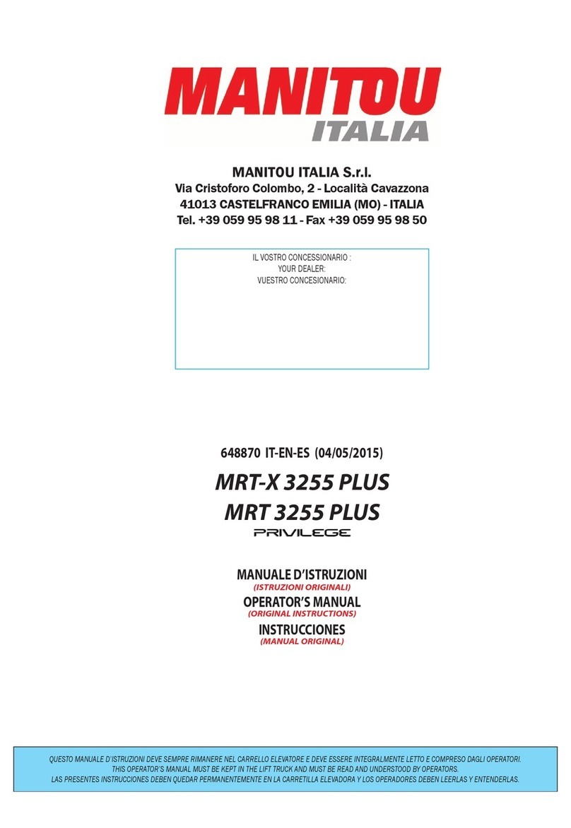Manitou Privilege MRT-X 3255 PLUS Operator's manual