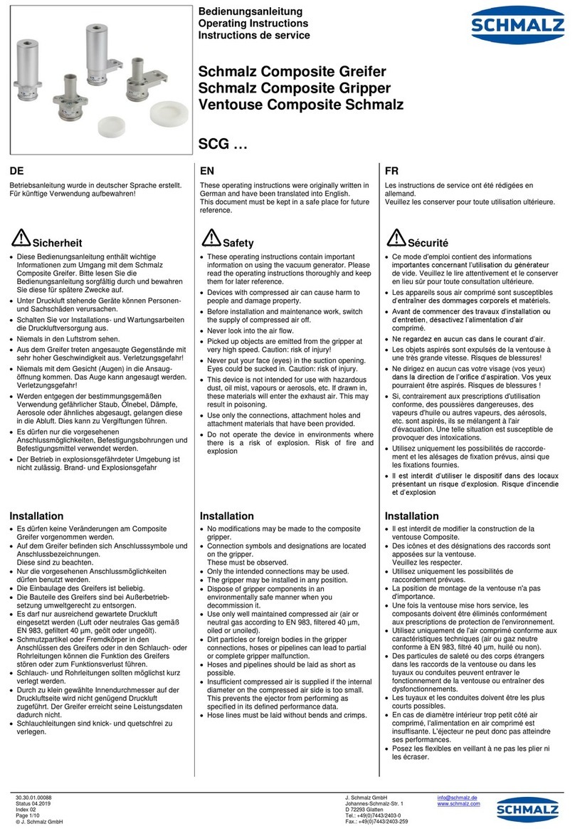 Schmalz SCG Series User manual