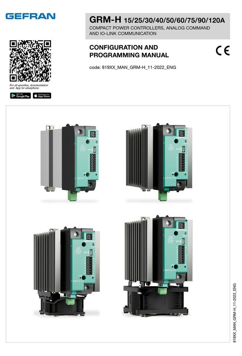 gefran GRM-H 15 CONFIGURATION AND PROGRAMMING MANUAL