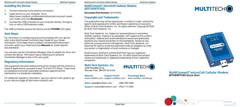 Multitech MultiConnect MTCM User manual