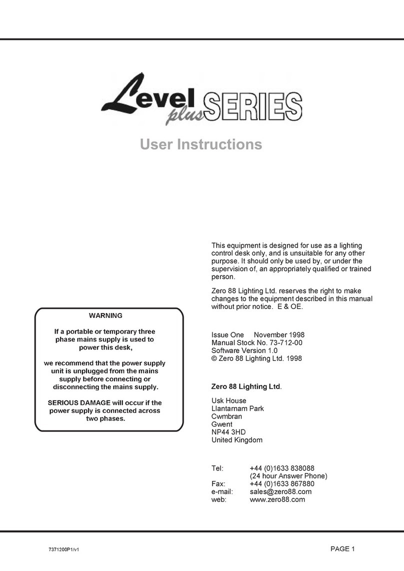 Zero88 Level plus Series User instructions