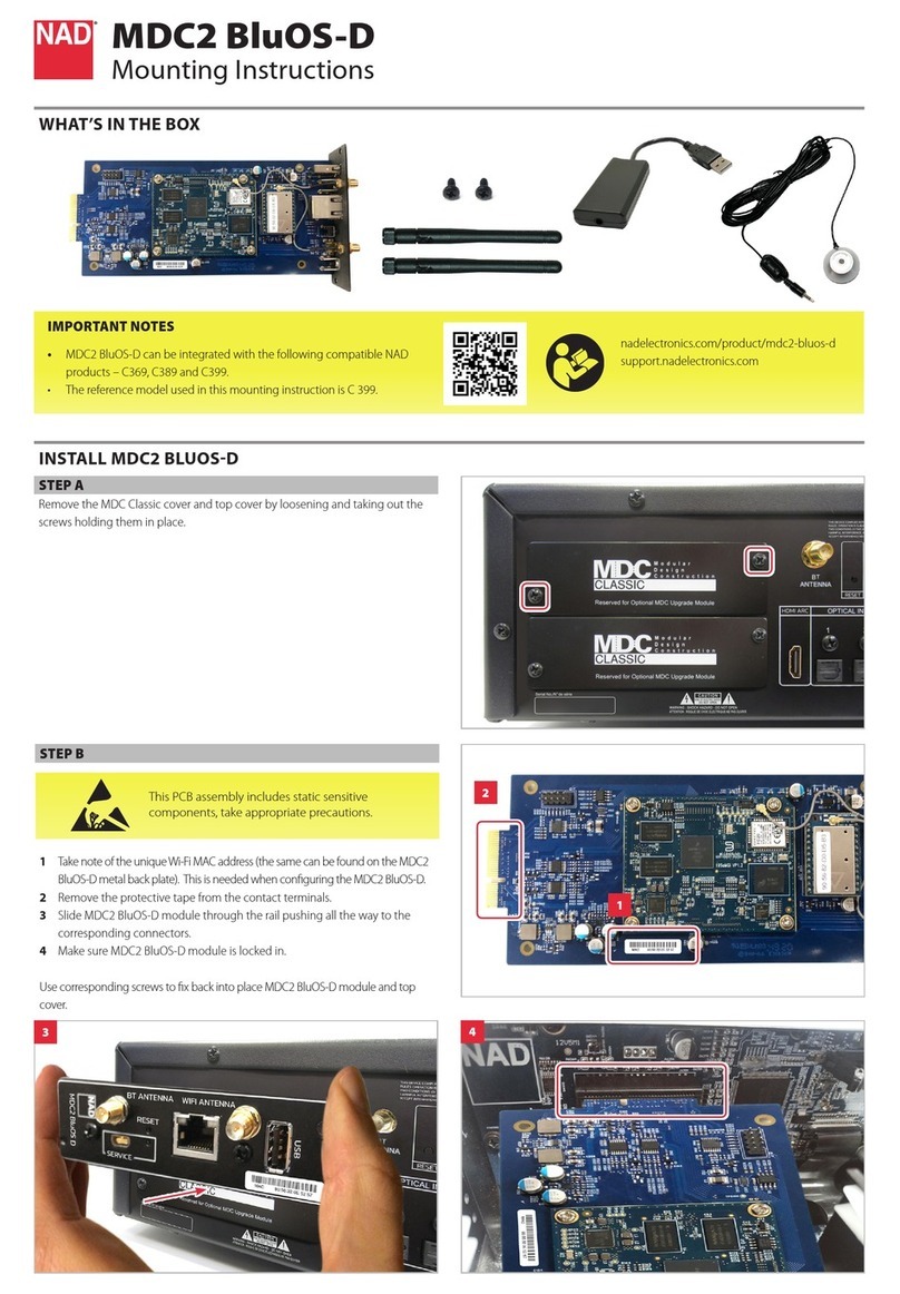 NAD MDC2 BluOS-D Mounting instructions