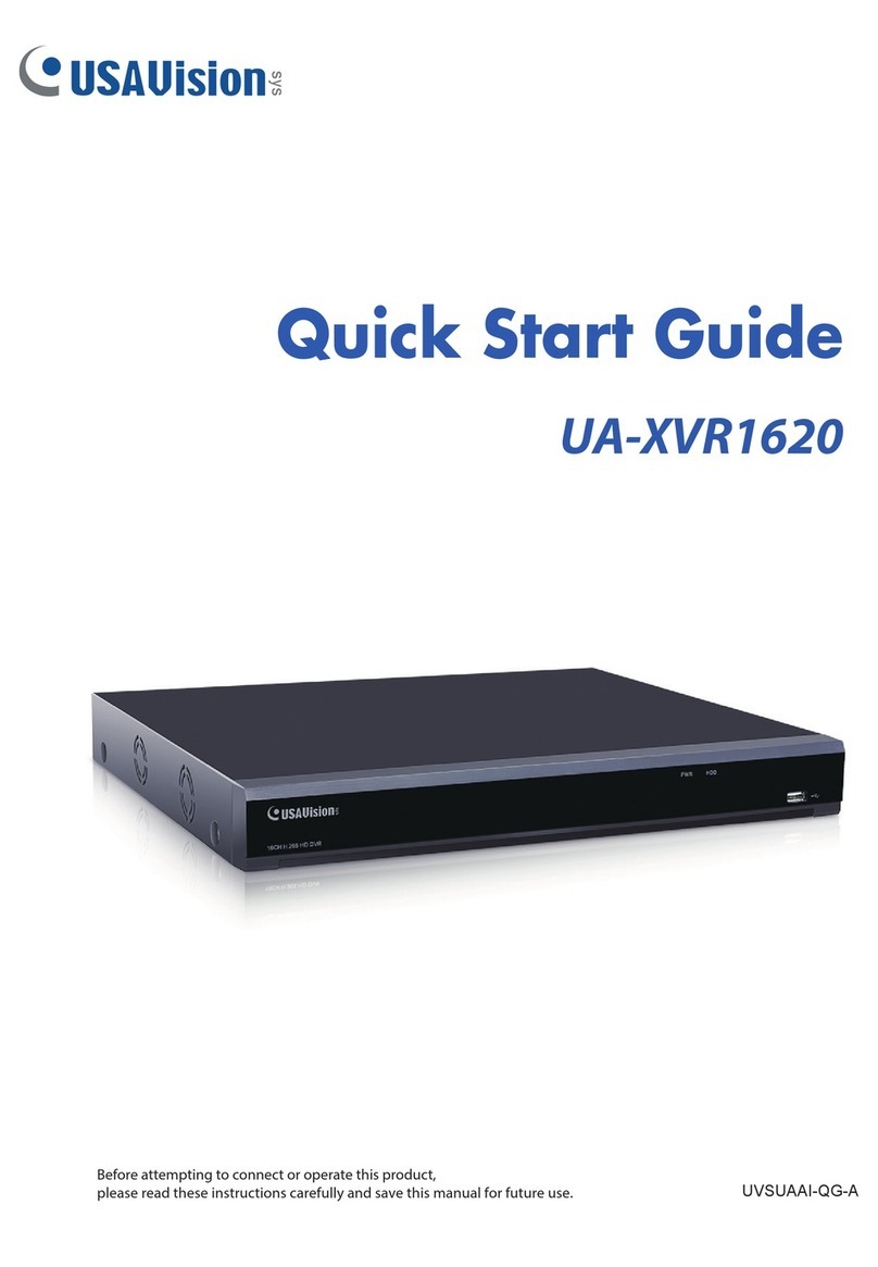 USAVision UA-XVR1620 quick start guide