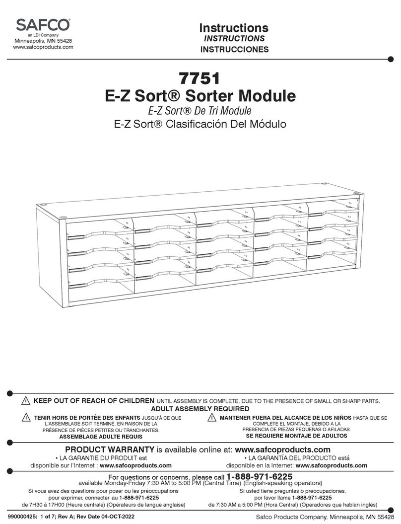 LDI SAFCO E-Z Sort 7751 instructions