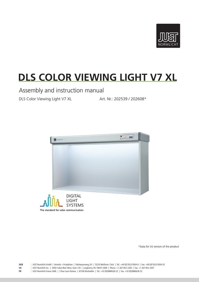 JUST NORMLICHT DLS COLOR VIEWING LIGHT V7 XL User guide