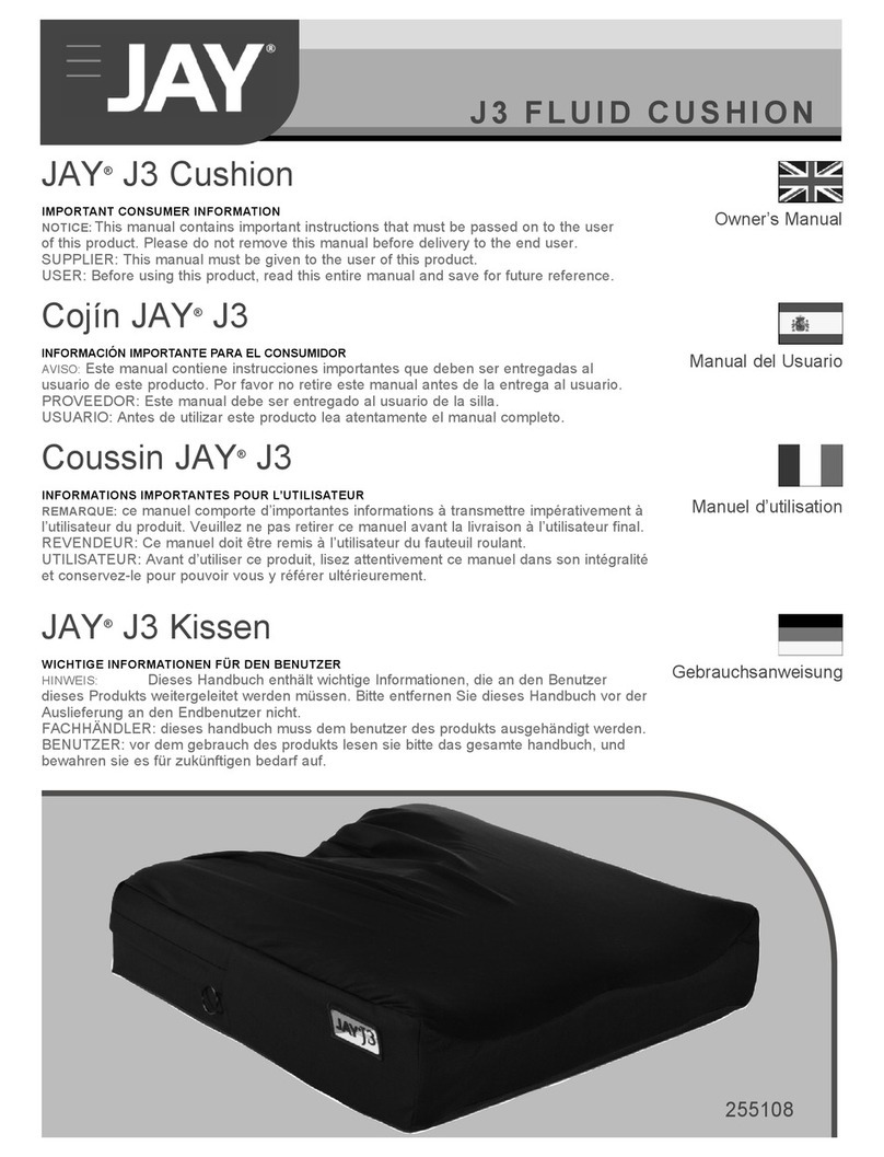 Sunrise Medical Jay J3 Back User manual