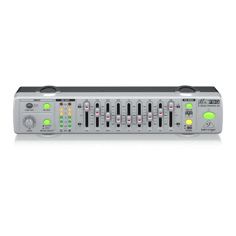 Behringer MiniFBQ FBQ800 User manual