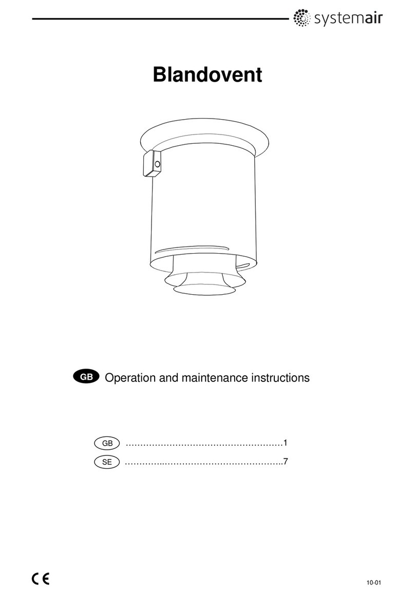 System air Blandovent Operation and maintenance instruction