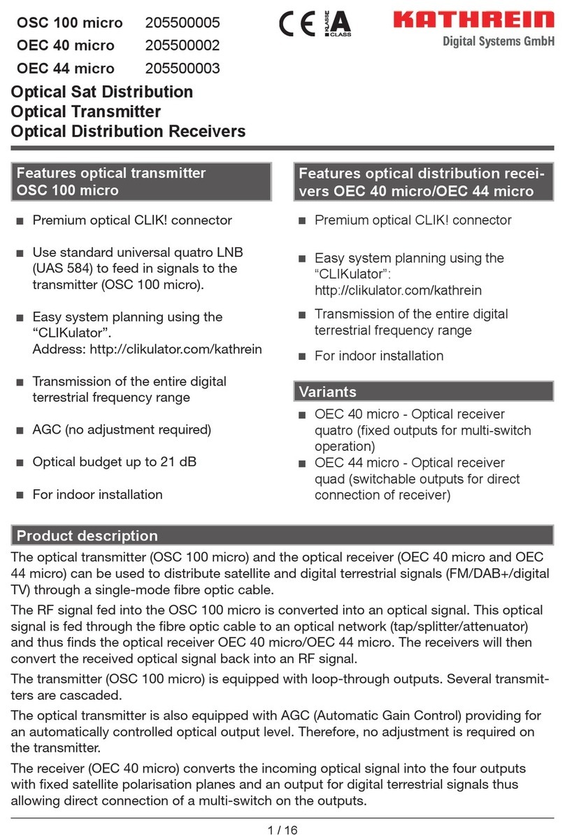 Kathrein OSC 100 micro User manual