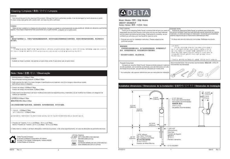 Delta 26625-P quick start guide Delta 26625-P quick start guide